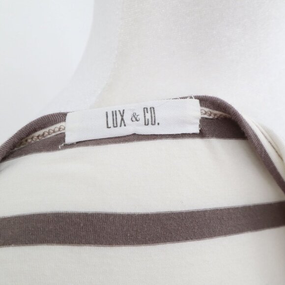 Lux & Co. Maxi Dress Womens M Gray Coastal Boho Cottagecore Grannycore Romantic - Picture 2 of 16